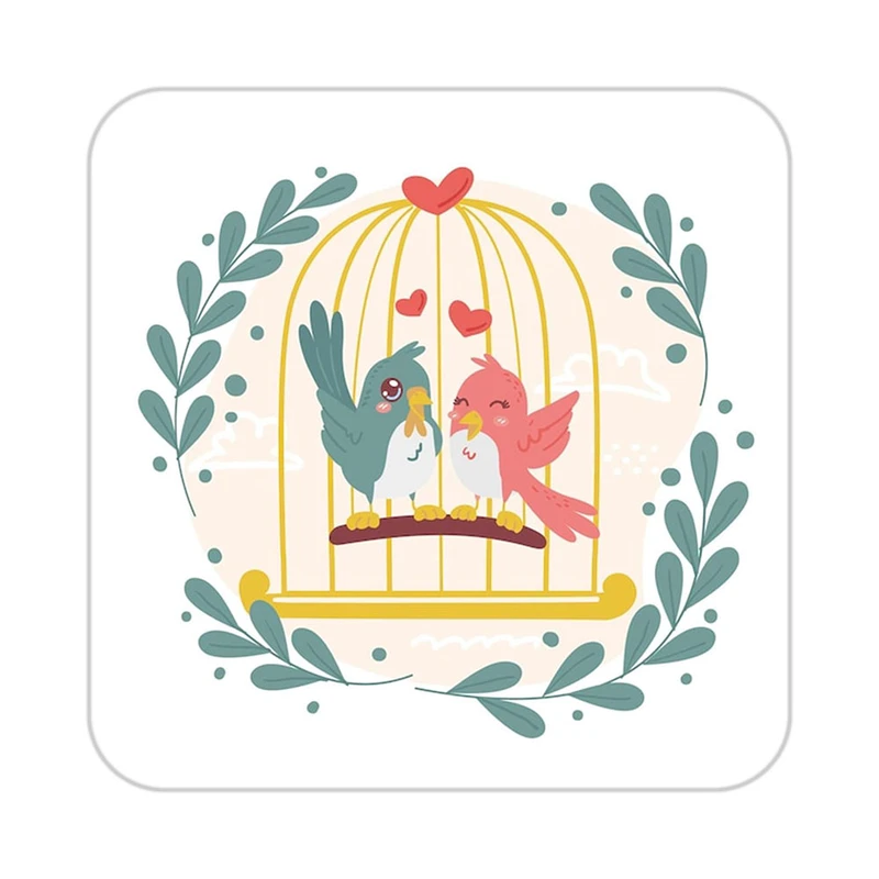 زیر لیوانی کاکتی طرح عاشقانه مدل mp37104