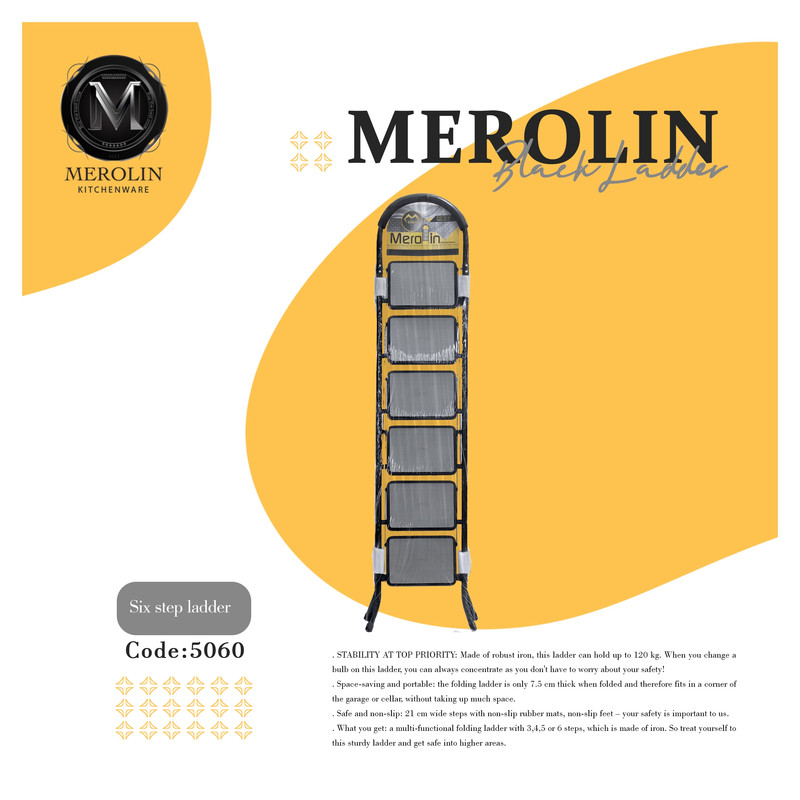 نردبان 6 پله مرولین مدل Black کد 5060