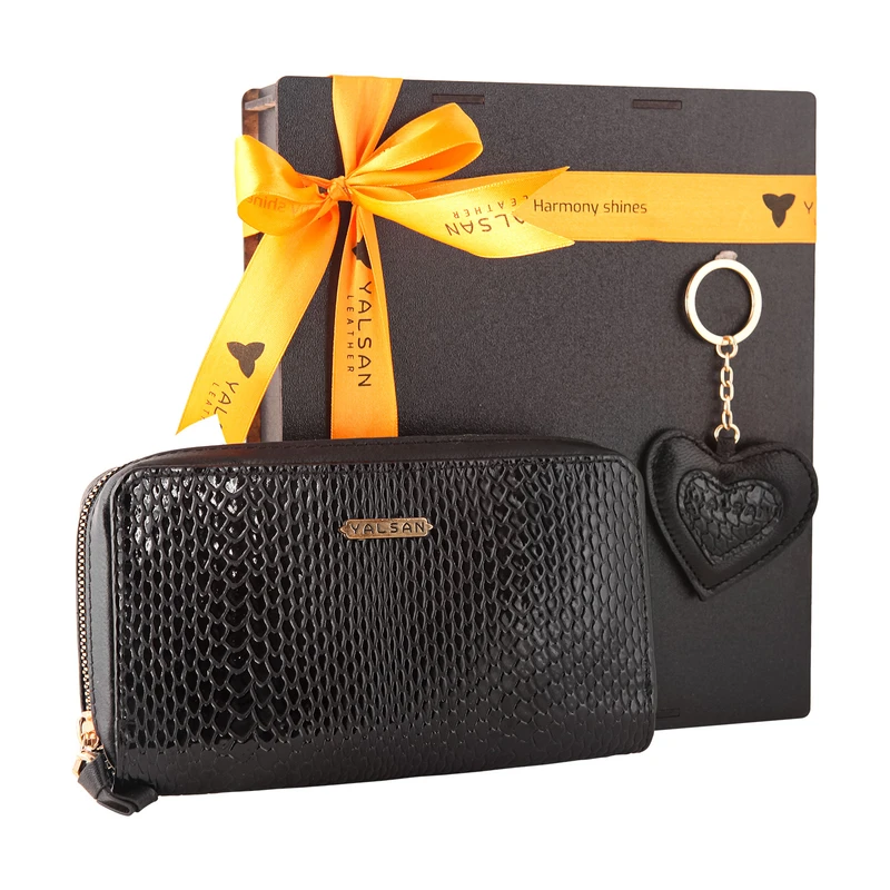 ست هدیه زنانه چرم یلسان مدل غزال کد 176-DLN-MRV-01