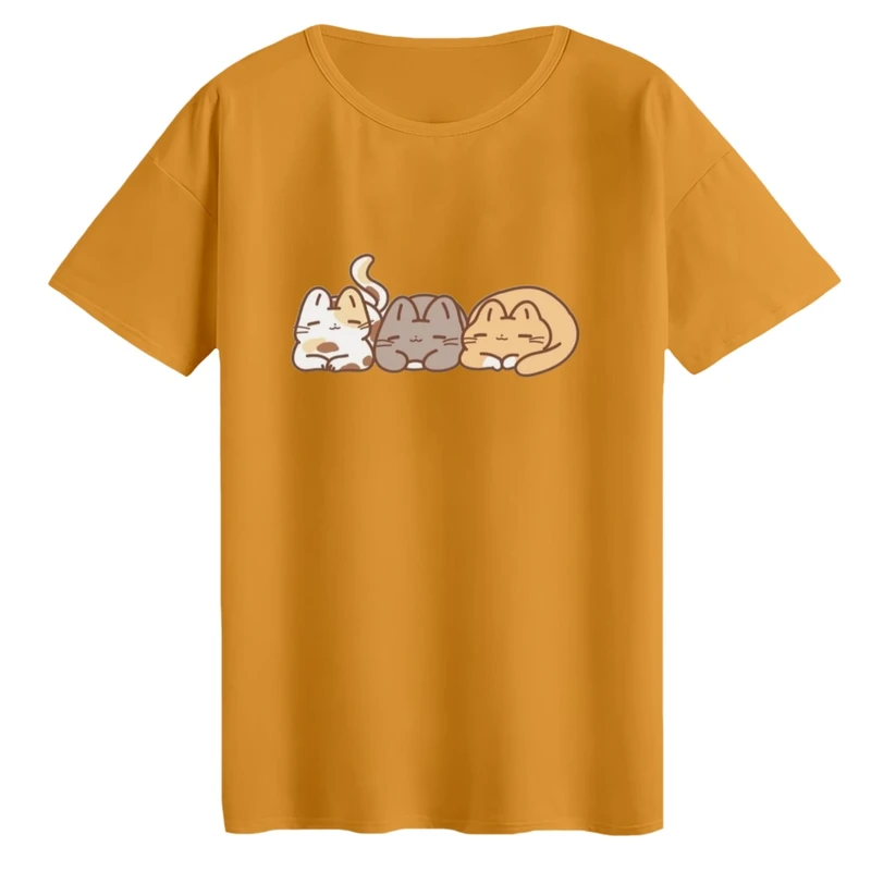 تی‌شرت لانگ آستین کوتاه زنانه مدل سه گربه