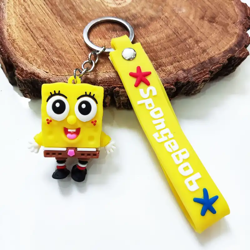 جاکلیدی مدل سیلیکونی طرح باب اسفنجی و دوستان مجموعه 6 عددی