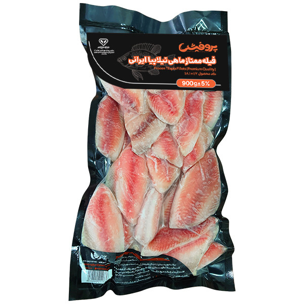 فیله ماهی تیلاپیا منجمد ایرانی پروفیش - 900 گرم