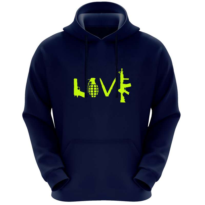 هودی زنانه مدل A01 LOVE رنگ سرمه ای