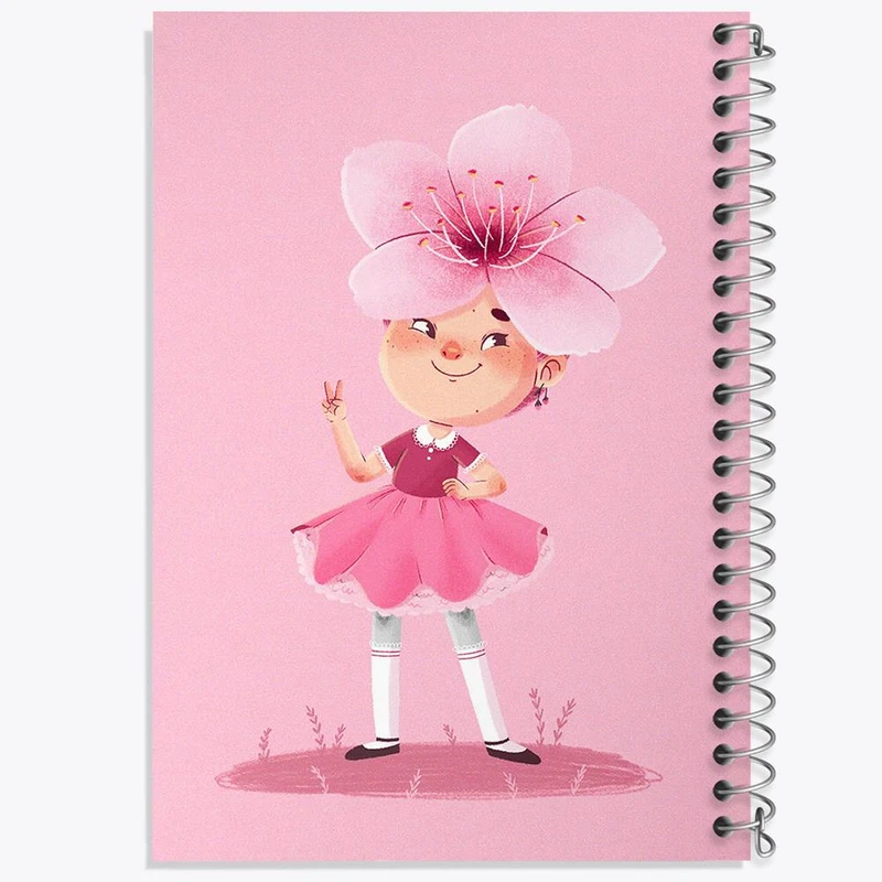 دفتر مشق 50 برگ خندالو مدل دخترانه فانتزی کد 25720