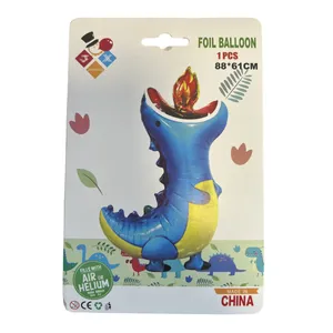 بادکنک فویلی جنسین مدل دایناسور دهن آتشین کد 5410