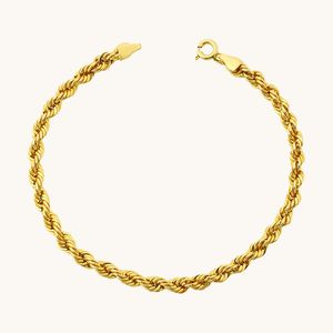 دستبند زنجیری طلا 18 عیار زنانه زرالتون مدل طنابی سوپرسبک