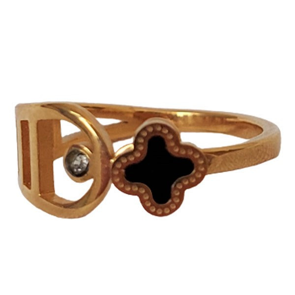 انگشتر دخترانه مدل نگین تخت