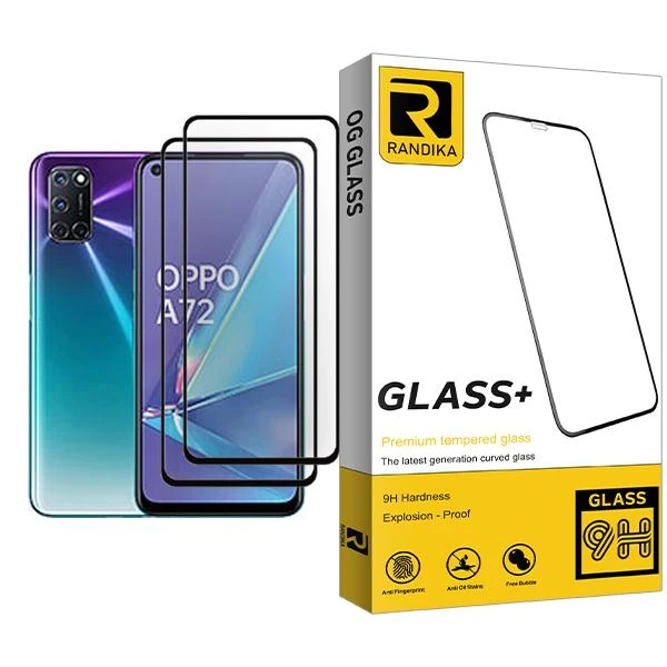 محافظ صفحه نمایش راندیکا مدل Randika Glass MIX002 مناسب برای گوشی موبایل اوپو A72 بسته دو عددی