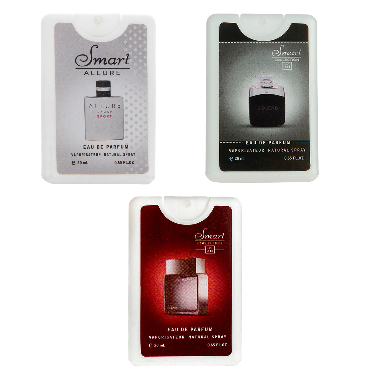 عطر جیبی مردانه اسمارت کالکشن مدل smt818 حجم 20 میلی لیتر مجموعه 3 عددی