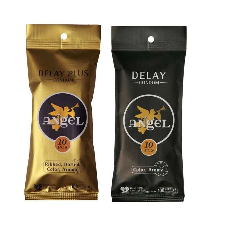 کاندوم انجل مدل Delay plus بسته 10 عددی به همراه کاندوم انجل مدل Delay بسته 10 عددی
