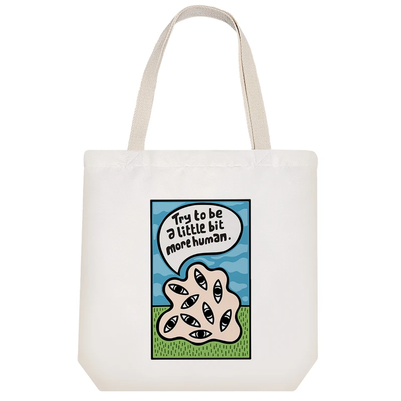 ساک خرید خندالو طرح سورئال انسان نما کد 10419