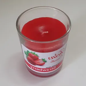 شمع لیوانی مدل معطر توت فرنگی