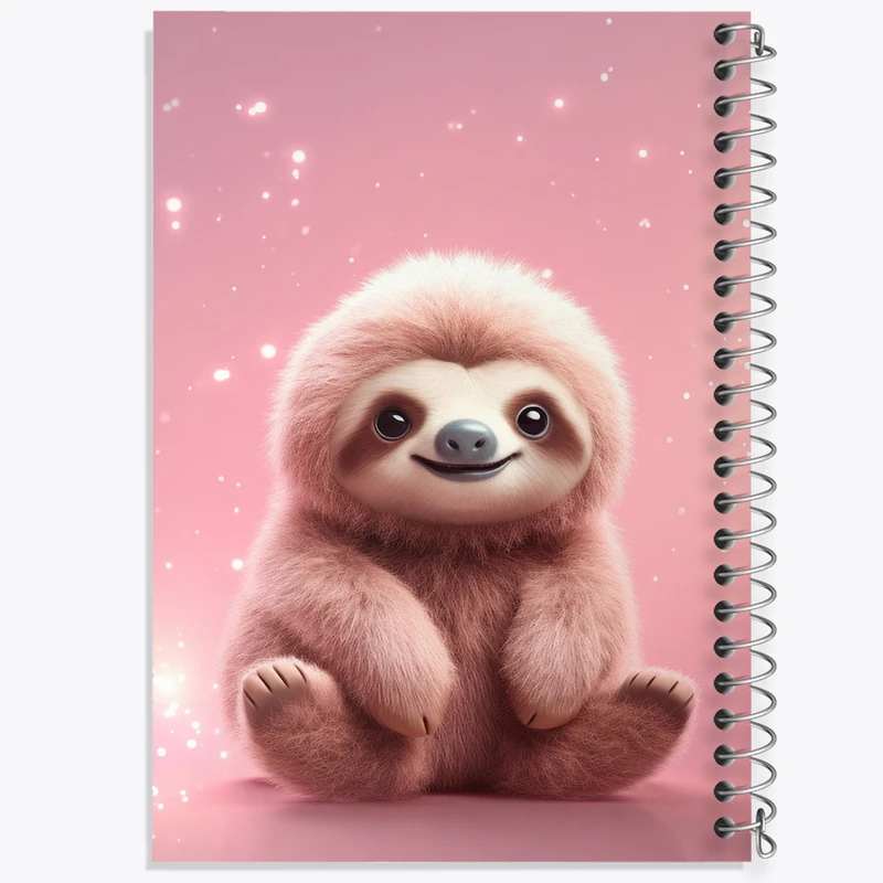 دفتر شطرنجی 50 برگ خندالو طرح تنبل کیوت کد N2268