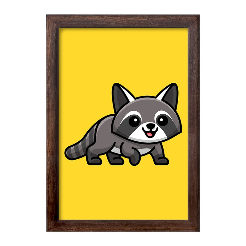 تابلو خندالو طرح حیوانات بامزه راکون کد 28200