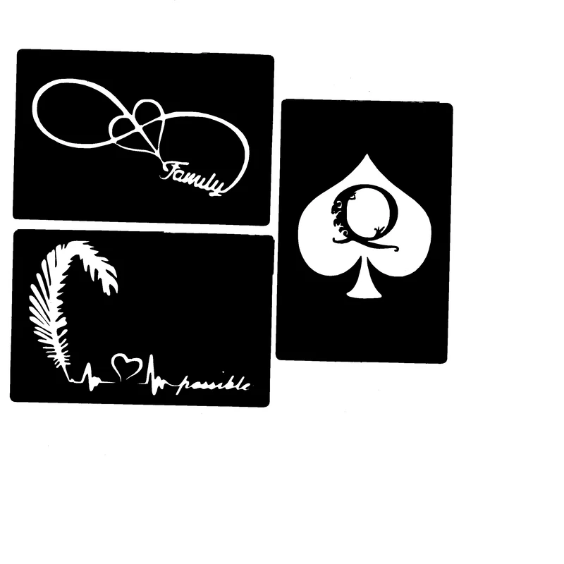 شابلون تتو موقت  کد 252627 مجموعه سه عددی