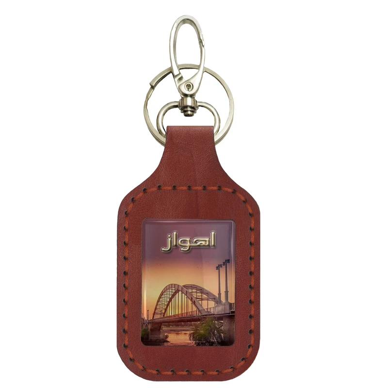 جاکلیدی دستی چرمی مدل srn002 طرح اهواز کد 3