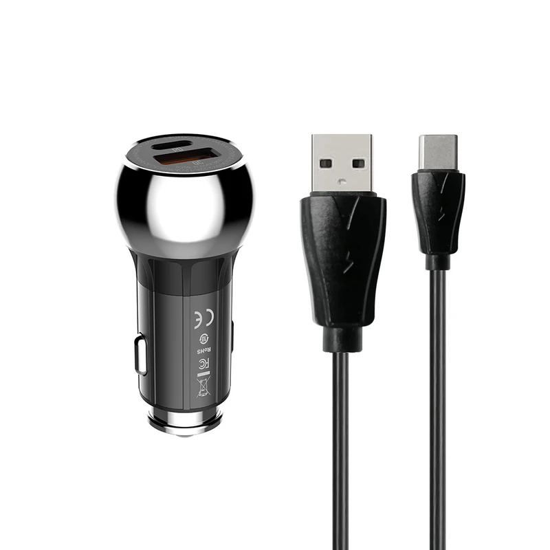 شارژر فندکی 38 وات کینگ استار مدل KC140 PD به همراه کابل USB-C