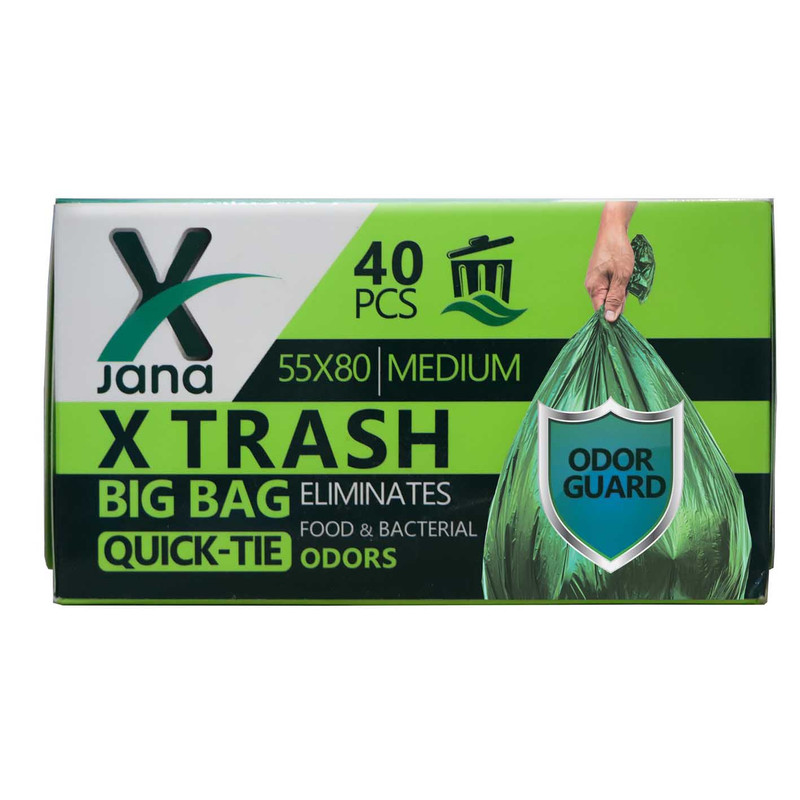 کیسه زباله ژانا ایکس مدل تین بگ بسته 40 عددی