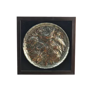  تابلو قلمزنی  مدل گل و مرغ کد 5155