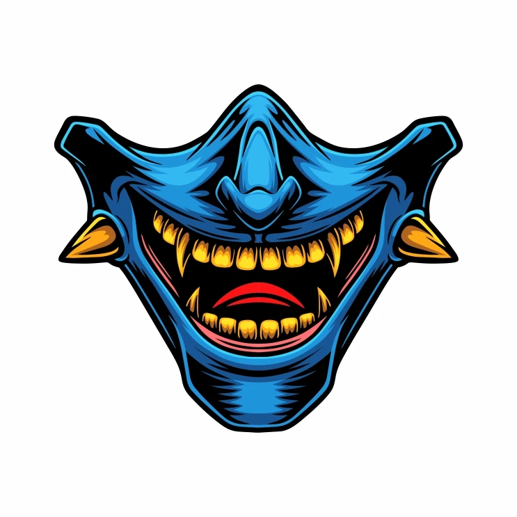   برچسب بدنه موتورسیکلت مدل لبخند شیطانی کد 45