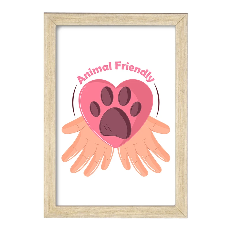 تابلو خندالو مدل حمایت از حیوانات کد 27343