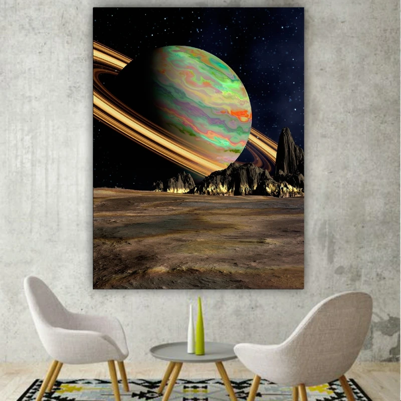 تابلو بوم طرح مخمل مدل سیاره منظومه شمسی کد FP103719