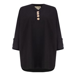 مانتو زنانه السانا مدل پرژین کد 223201 رنگ مشکی