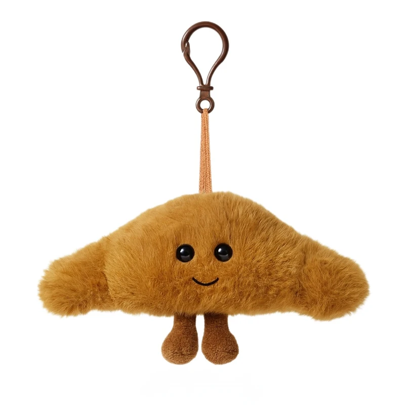 آویز عروسکی مدل کروسان پشمالو خندان کد nilinland01