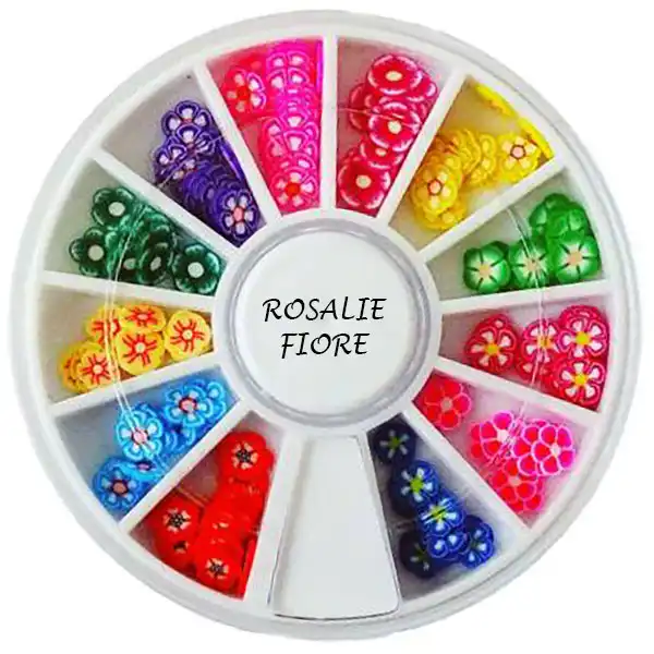 تزیین ناخن رزالی فیوره مدل گل ها و قلب ها مجموعه 2 عددی