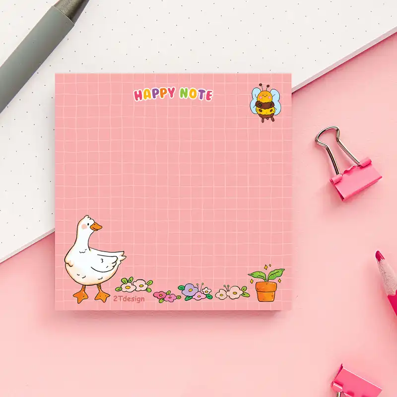 کاغذ یادداشت طوطی دیزاین مدل نوت پد طرح مزرعه و اردک کد NP-07