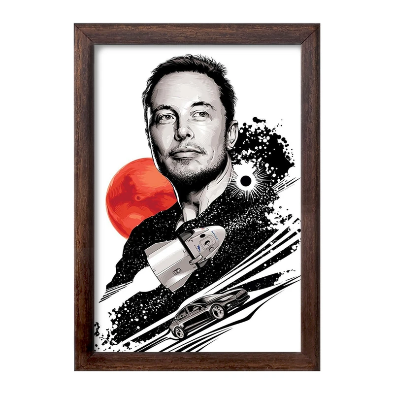 تابلو خندالو طرح ایلان ماسک Elon Musk  کد 10917