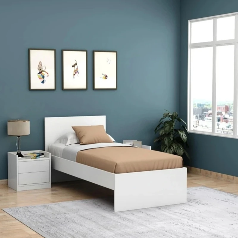 تخت خواب ام دی اف یک نفره مدل S-0667 سایز 200×90 سانتی متر