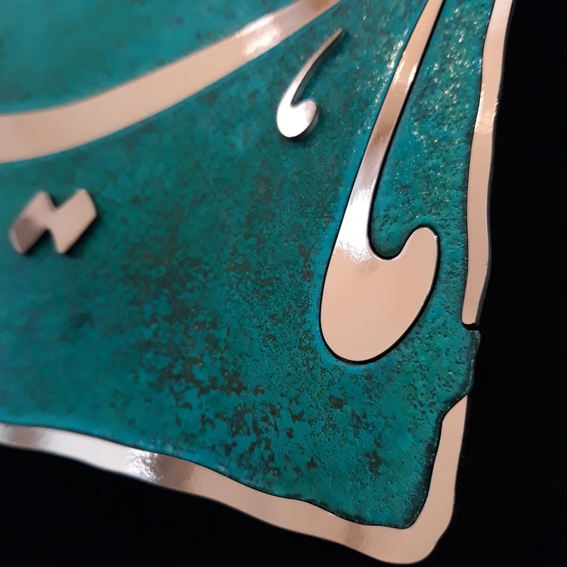 عکس شماره 2 : تابلو معرق مس مدل ما هیچ الهی همه تو کدmahich01