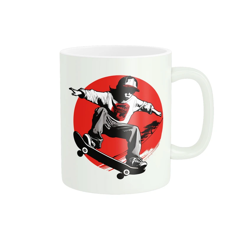 ماگ پادآفرین مدل ورزشی طرح اسکیت برد کد PM1201