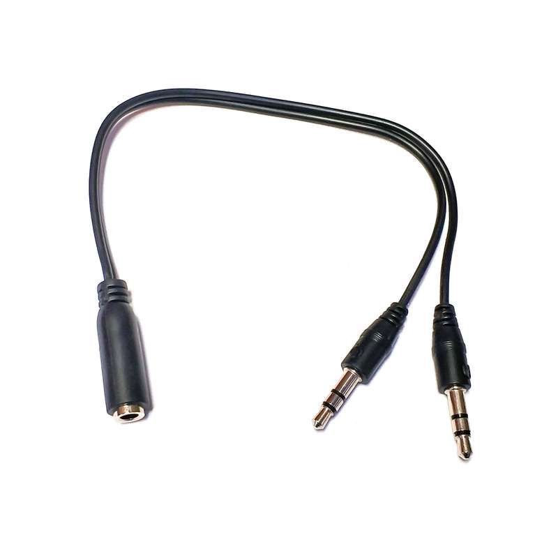 کابل تبدیل 1 به 2 انتقال صدا 3.5 میلی متری مدل sound طول 0.25 متر