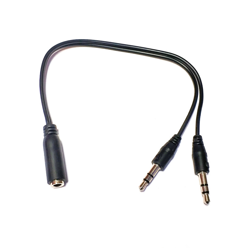 کابل تبدیل 1 به 2 انتقال صدا 3.5 میلی متری مدل sound طول 0.25 متر