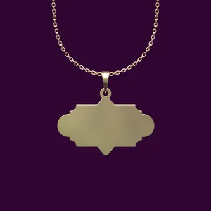 گردنبند طلا 18 عیار زنانه مدوپد مدل شکل هندسی کد P2-1-1277