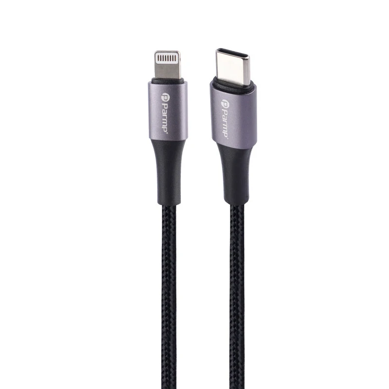 کابل تبدیل USB-C به لایتنینگ پارمپ مدل Efficiency Speed 27W طول 0.3 متر