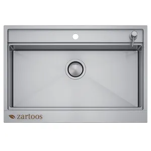 سینک ظرفشویی استیل توکار یک لگنه زرتوس مدل ZS9052