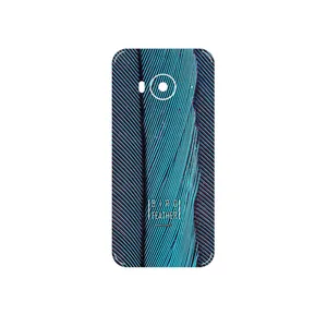 MAHOOT Turquoise feathers Cover Sticker for HTC One ME