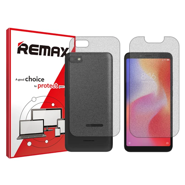 محافظ صفحه نمایش مات ریمکس مدل HyMTT مناسب برای گوشی موبایل شیائومی Redmi 6A به همراه محافظ پشت گوشی