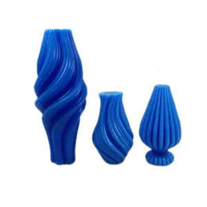 شمع مدل استوانه موج دار مجموعه 3 عددی