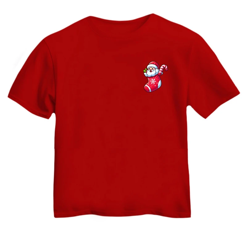 تی شرت آستین کوتاه بچگانه مدل بابانوئل کریسمس کد 25