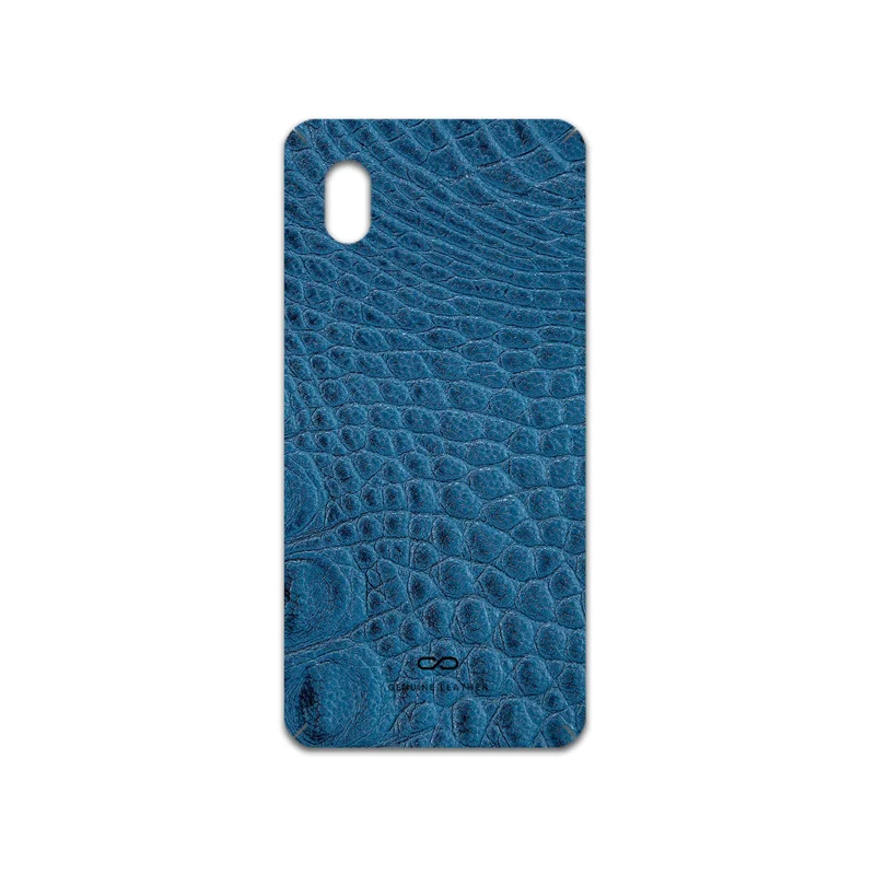 برچسب پوششی ماهوت مدل Blue-Crocodile-Leather مناسب برای گوشی موبایل سامسونگ Galaxy A01 Core