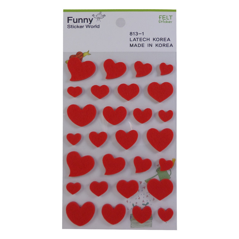 استیکر لَتِچ مدل Heart red کد 1-813