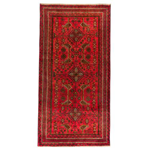 فرش دستبافت دو و نیم متری مدل نقشه بلوچ  کد 72.1011