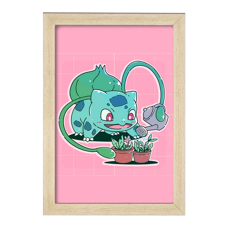 تابلو خندالو مدل بولباسور انیمه پوکمون  کد 17357