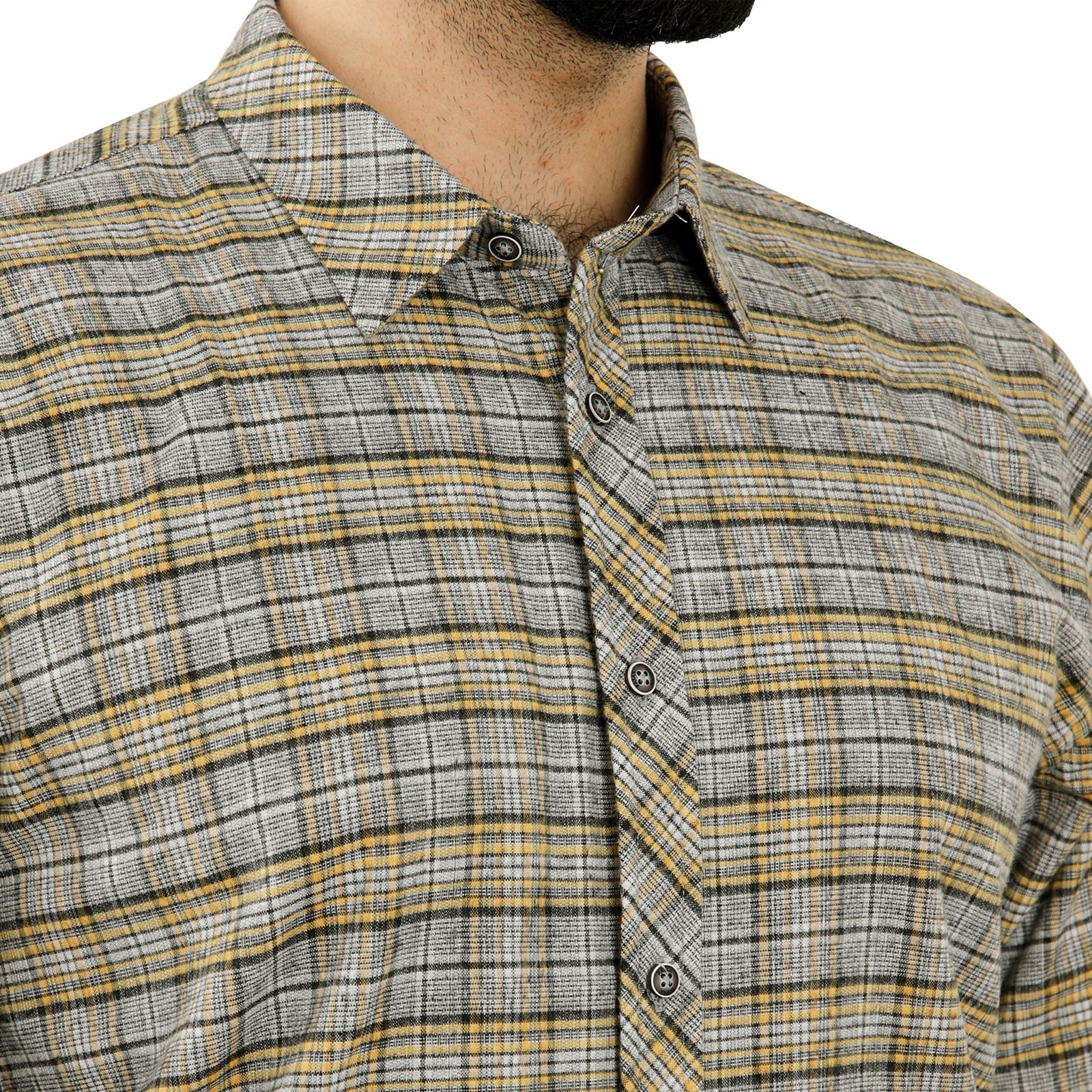 پیراهن آستین بلند مردانه پاتن جامه مدل پشمی 102721020232138  -  - 4