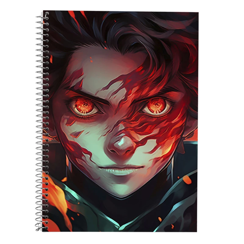 دفتر زبان 50 برگ مدوپد مدل سه خط طرح Demon Slayer کد DF11049