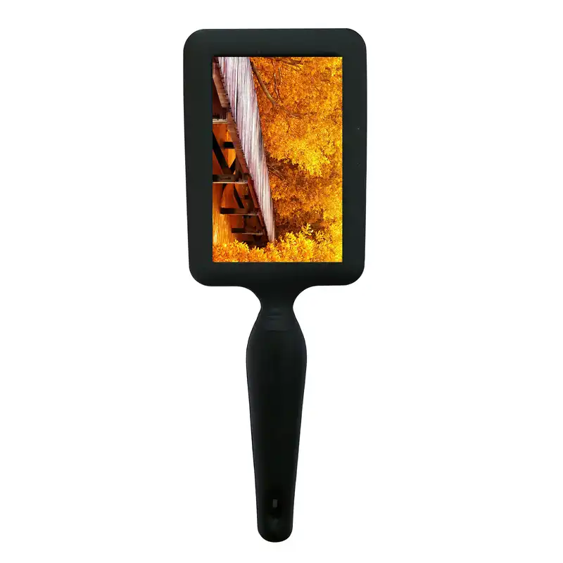 برس مو طرح نقاشی درخت و پل و برگ پاییز مدل B1068